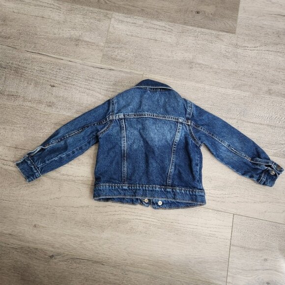 Old Navy Dark Blue Denim Snap Button Jean Jacket Size 3T Unisex - Picture 7 of 9